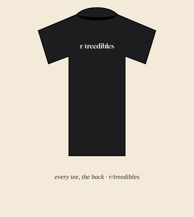 every tee, the back · r/treedibles